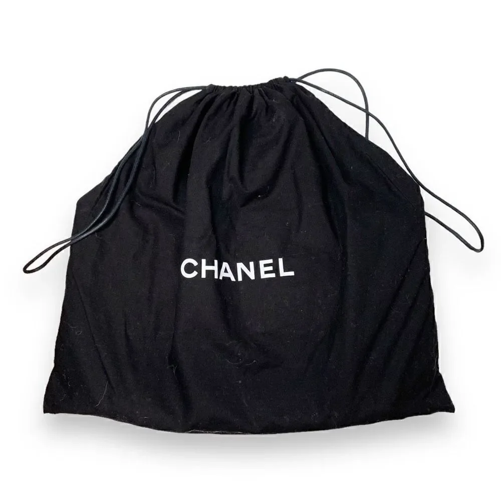 Chanel Large Duo Tote Bag Burgundy Calfskin Ruthenium Gunmetal Hardware Preowned
